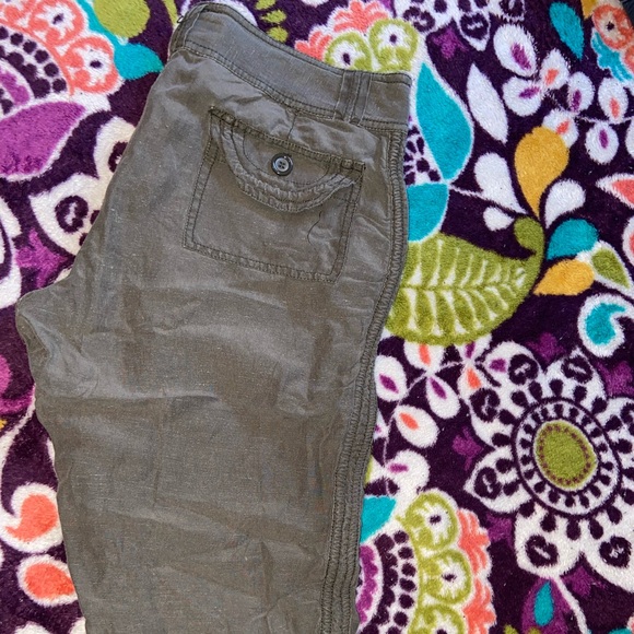 Nine West Size 6 Linen Blend Capris - Picture 3 of 4